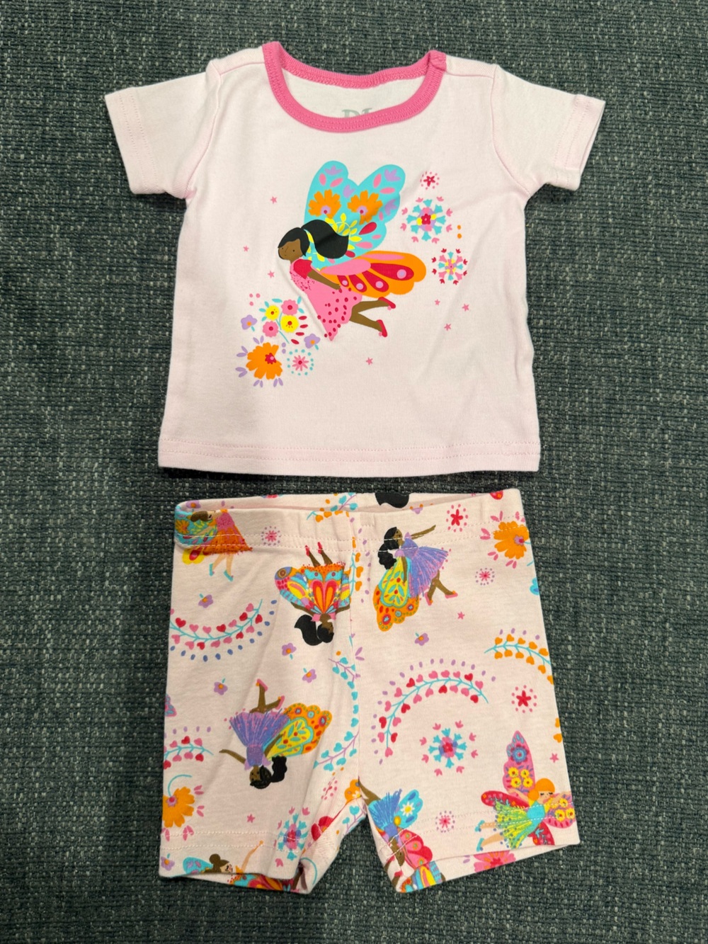 🪅3/$15🪅 PJ Place Pink Floral & Fairy Shorts Set